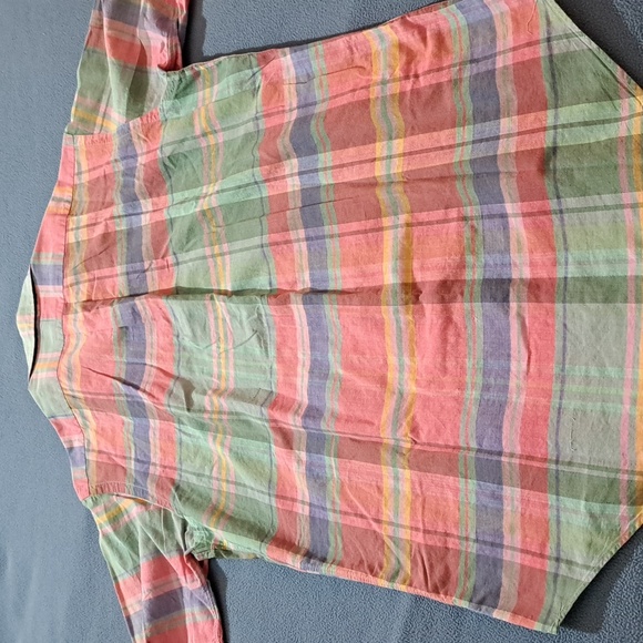 Men's Ralph Lauren Madras Plaid Short Sleeve Shirt, Size Small - Picture 3 of 4